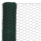 Alambrada de gallinero acero revestimiento PVC verde 25x1,2 m