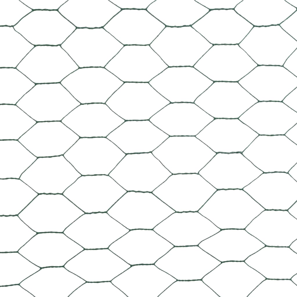 Alambrada de gallinero acero revestimiento PVC verde 25x1,2 m