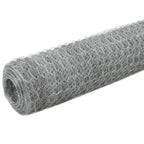 Alambrada de gallinero acero galvanizado plateado 25x1,2 m