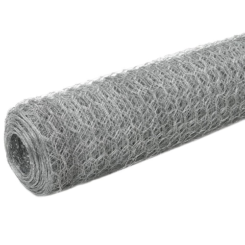 Chicken wire galvanized steel silver 25x1.2 m