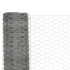 Alambrada de gallinero acero galvanizado plateado 25x1,2 m