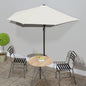 Sombrilla balcón semicircular aluminio burdeos 300x155x223 cm
