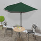 Sombrilla balcón semicircular aluminio burdeos 300x155x223 cm