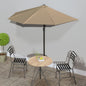 Sombrilla balcón semicircular aluminio burdeos 300x155x223 cm