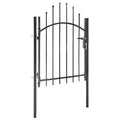 Puerta de jardín Woerden acero 1x1 m negro