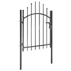 Puerta de jardín Woerden acero 1x1 m negro