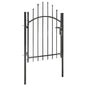 Puerta de jardín Woerden acero 1x1 m negro