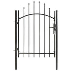 Puerta de jardín Woerden acero 1x1 m negro