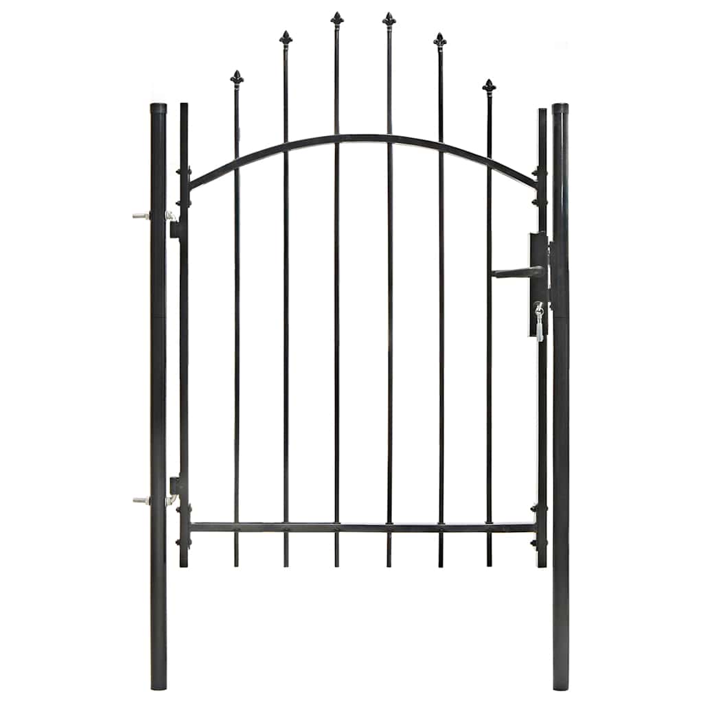 Puerta de jardín Woerden acero 1x1 m negro