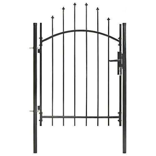 Puerta de jardín Woerden acero 1x1 m negro