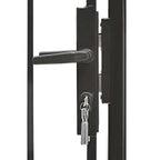 Puerta de jardín Woerden acero 1x1 m negro