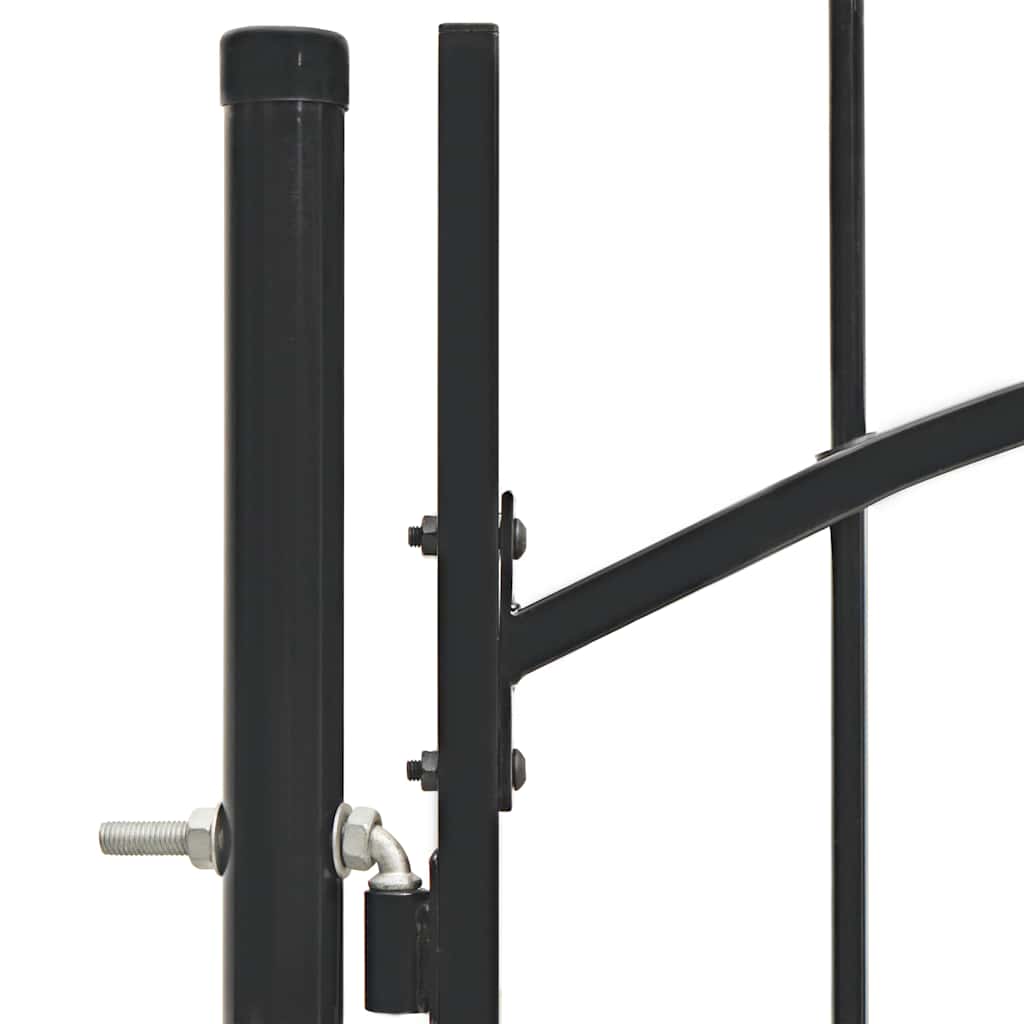 Puerta de jardín Woerden acero 1x1 m negro