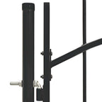 Puerta de jardín Woerden acero 1x1 m negro