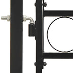 Puerta de valla ASSEN de doble puerta con arco superior de acero 300x125 cm
