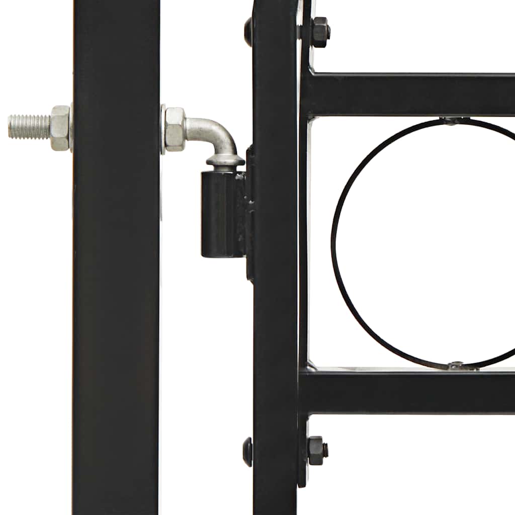 Puerta de valla ASSEN de doble puerta con arco superior de acero 300x125 cm