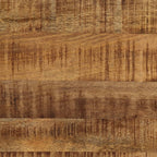 Mesa de centro de madera maciza de mango rugosa y acero 110 cm