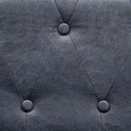 Sofá Chesterfield de 2 plazas piel de ante artificial gris