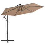 Sombrilla de jardín voladiza con palo de acero arena 250x250 cm