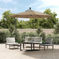 Cantilever Garden Parasol with LED lights Sky Blue 350 cm