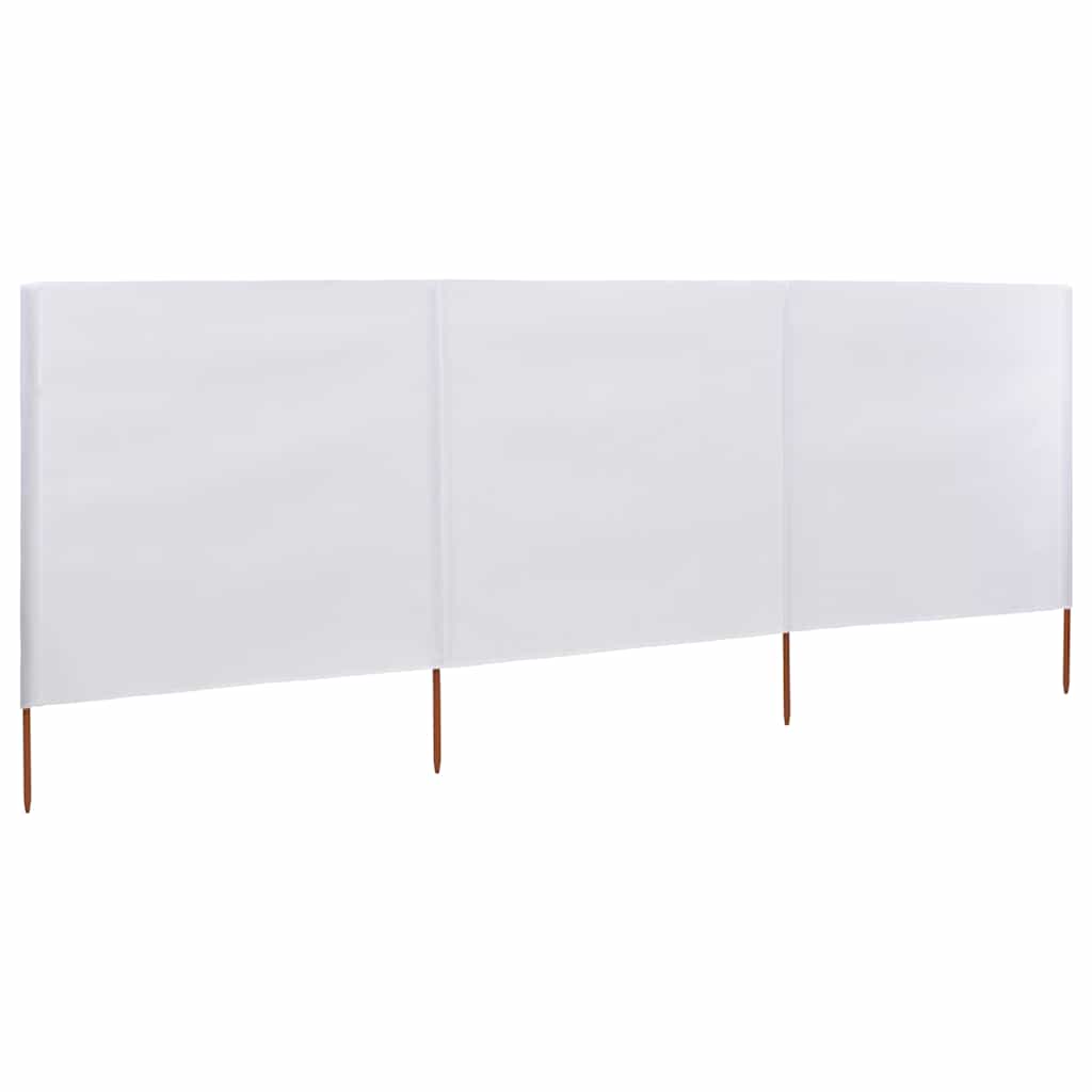 Paravientod de playa de 3 paneles tela verde 400x160 cm