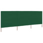 Paravientod de playa de 3 paneles tela verde 400x160 cm