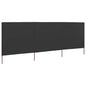 3-panel fabric beach windbreak 400x120 cm grey