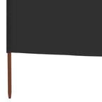 Paravientos de playa de 3 paneles de tela 400x120 cm gris