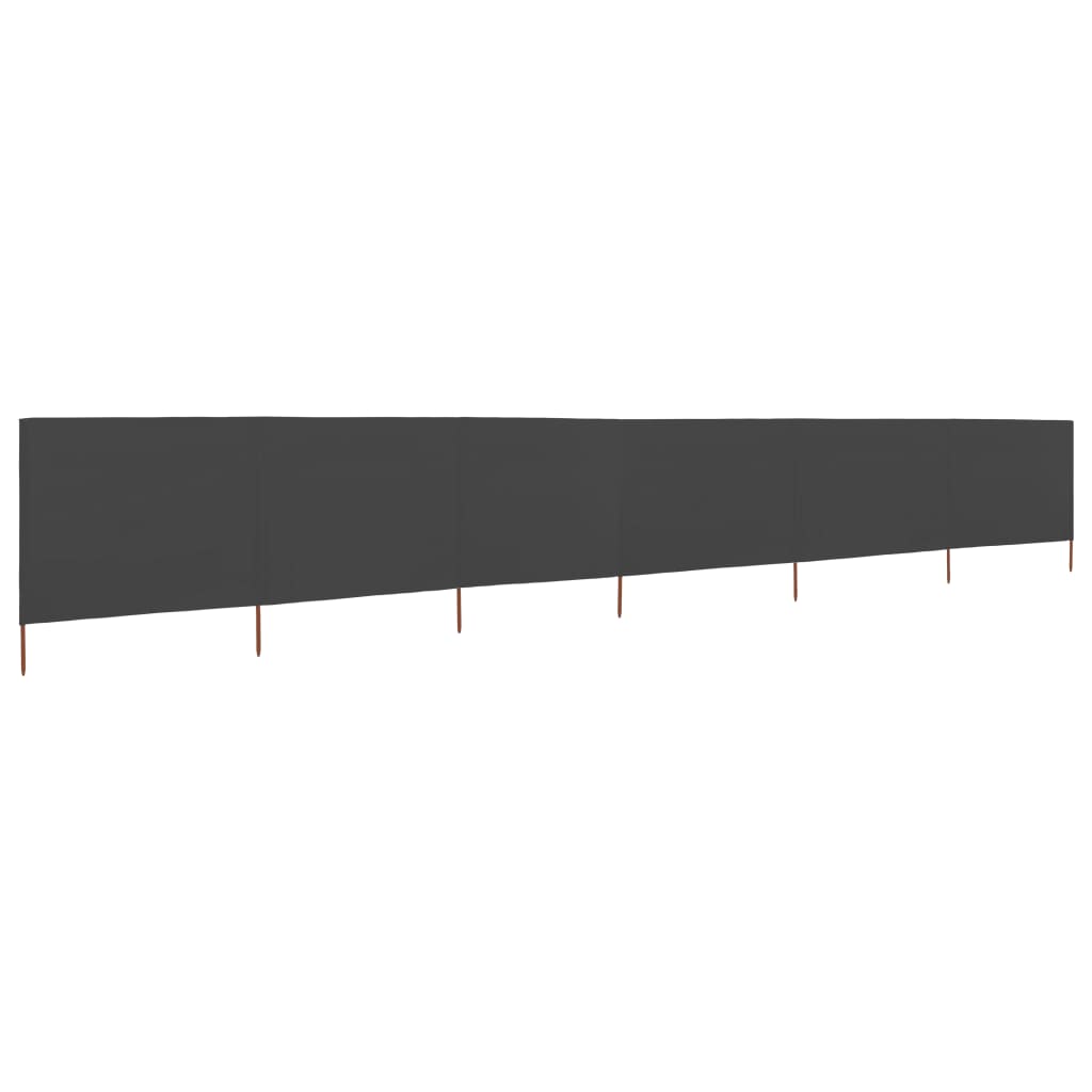 6-panel fabric beach windbreak 800x80 cm white