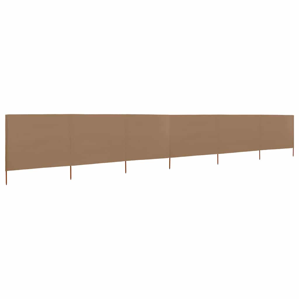 6-panel fabric beach windbreak 800x80 cm white