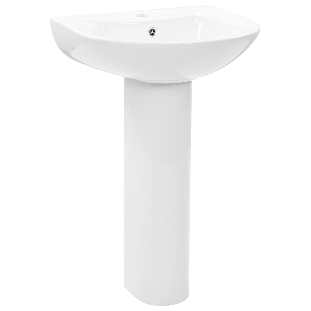 Lavabo de pie de cerámica blanco 520x440x190 mm