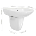 Lavabo 52 x 45 x 49 cm Cerámica Glaseada