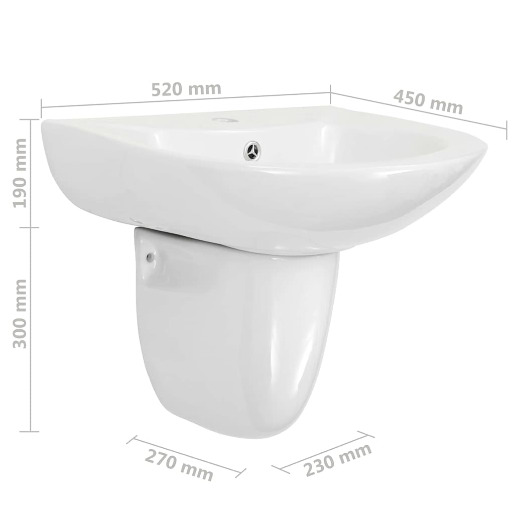 Lavabo 52 x 45 x 49 cm Cerámica Glaseada