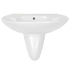 Lavabo de pared de cerámica blanco 690x520x210 mm