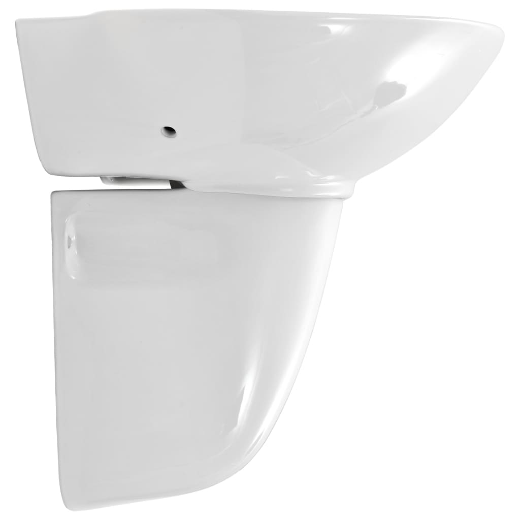 Lavabo de pared de cerámica blanco 690x520x210 mm