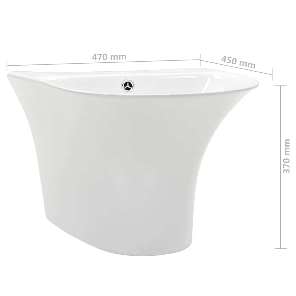 Lavabo 47 x 45 x 37 cm Cerámica Glaseada