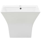 Lavabo de pared de cerámica blanco 500x450x410 mm