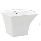 Lavabo de pared de cerámica blanco 500x450x410 mm