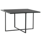 Set comedor de jardín 5 piezas y cojines ratán sintético negro