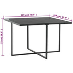 Set comedor de jardín 5 piezas y cojines ratán sintético negro