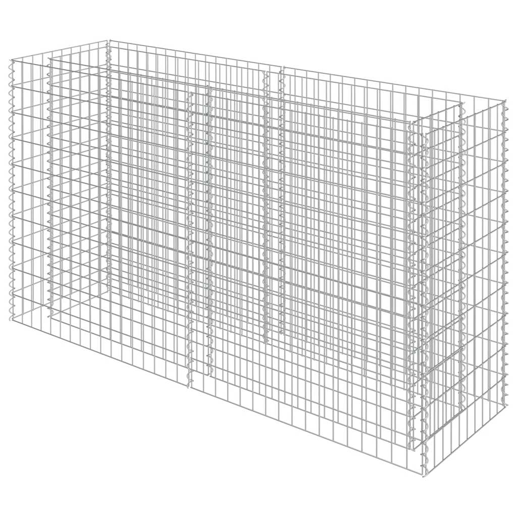 Arriate de gaviones de acero 180x50x100 cm