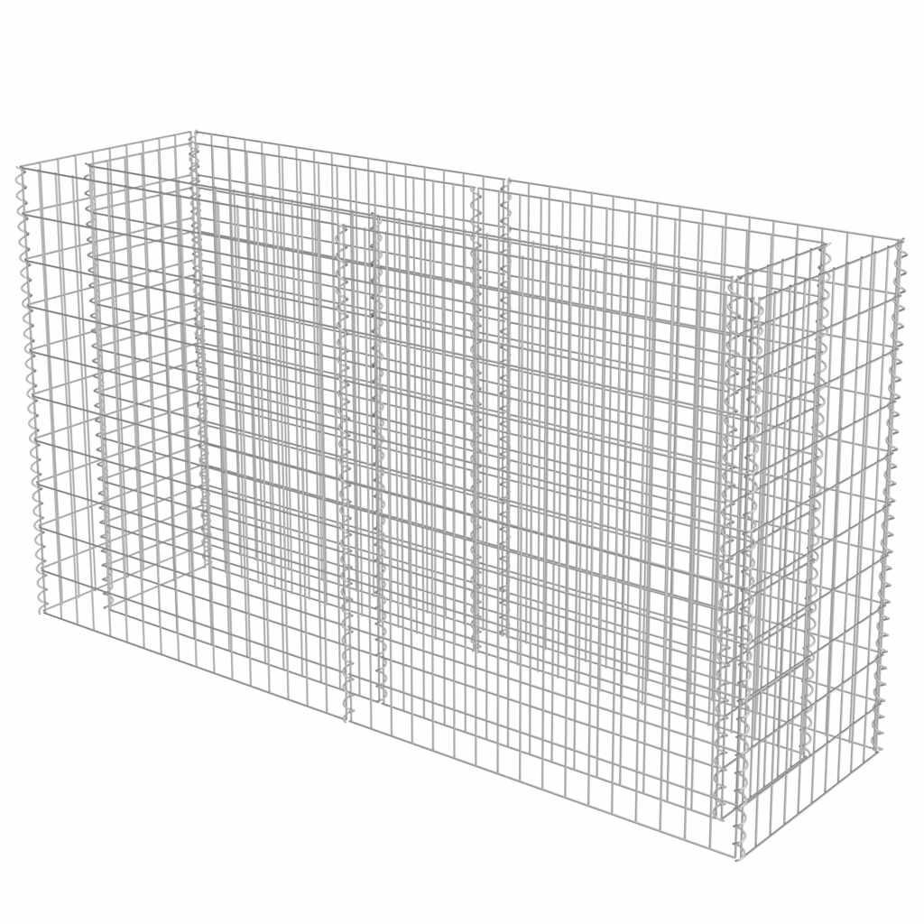 Arriate de gaviones de acero 180x50x100 cm