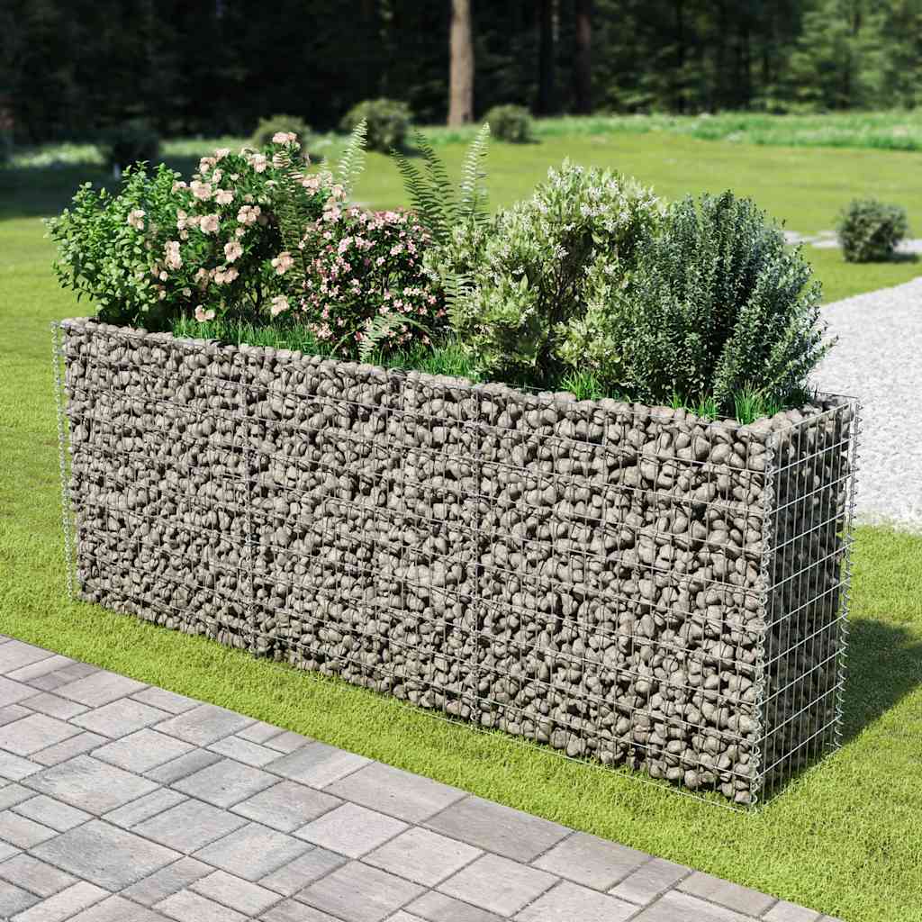 Arriate de gaviones de acero 180x50x100 cm