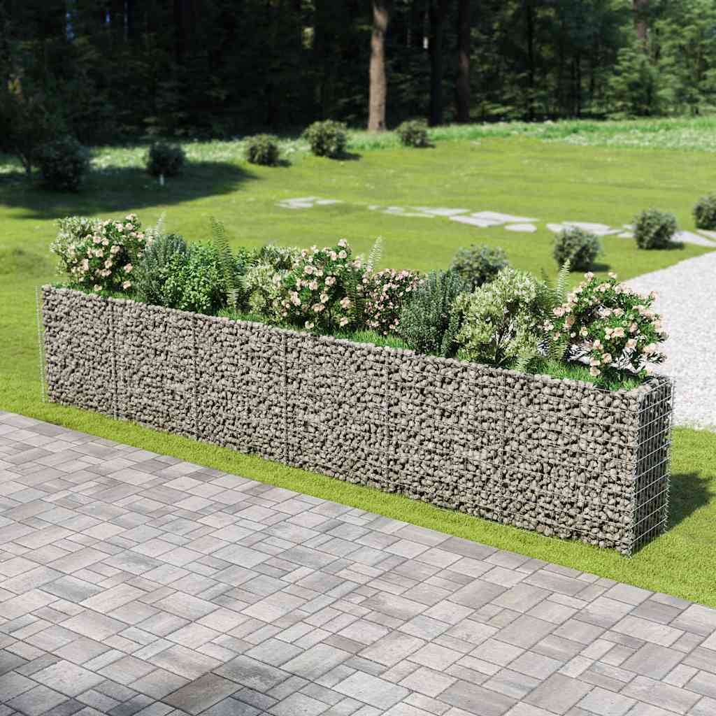 Arriate de gaviones de acero 180x50x100 cm