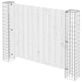Poste de Valla 2 pcs Plateado 20 x 20 x 190 cm Metal