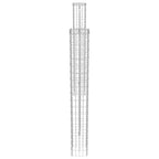 Poste de Valla 2 pcs Plateado 20 x 20 x 190 cm Metal