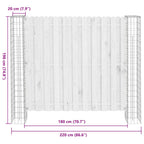 Poste de Valla 2 pcs Plateado 20 x 20 x 190 cm Metal