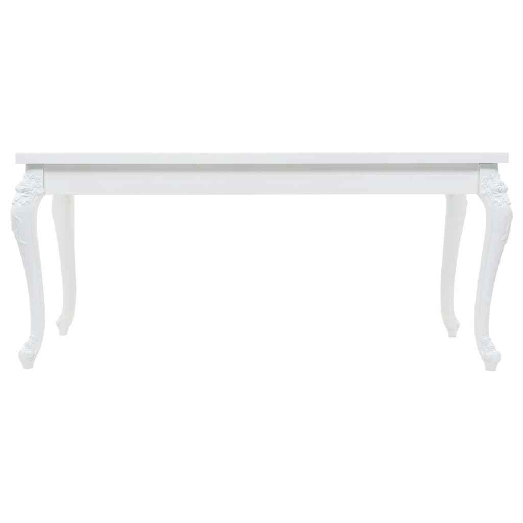Mesa de comedor blanco brillante 179x89x81 cm