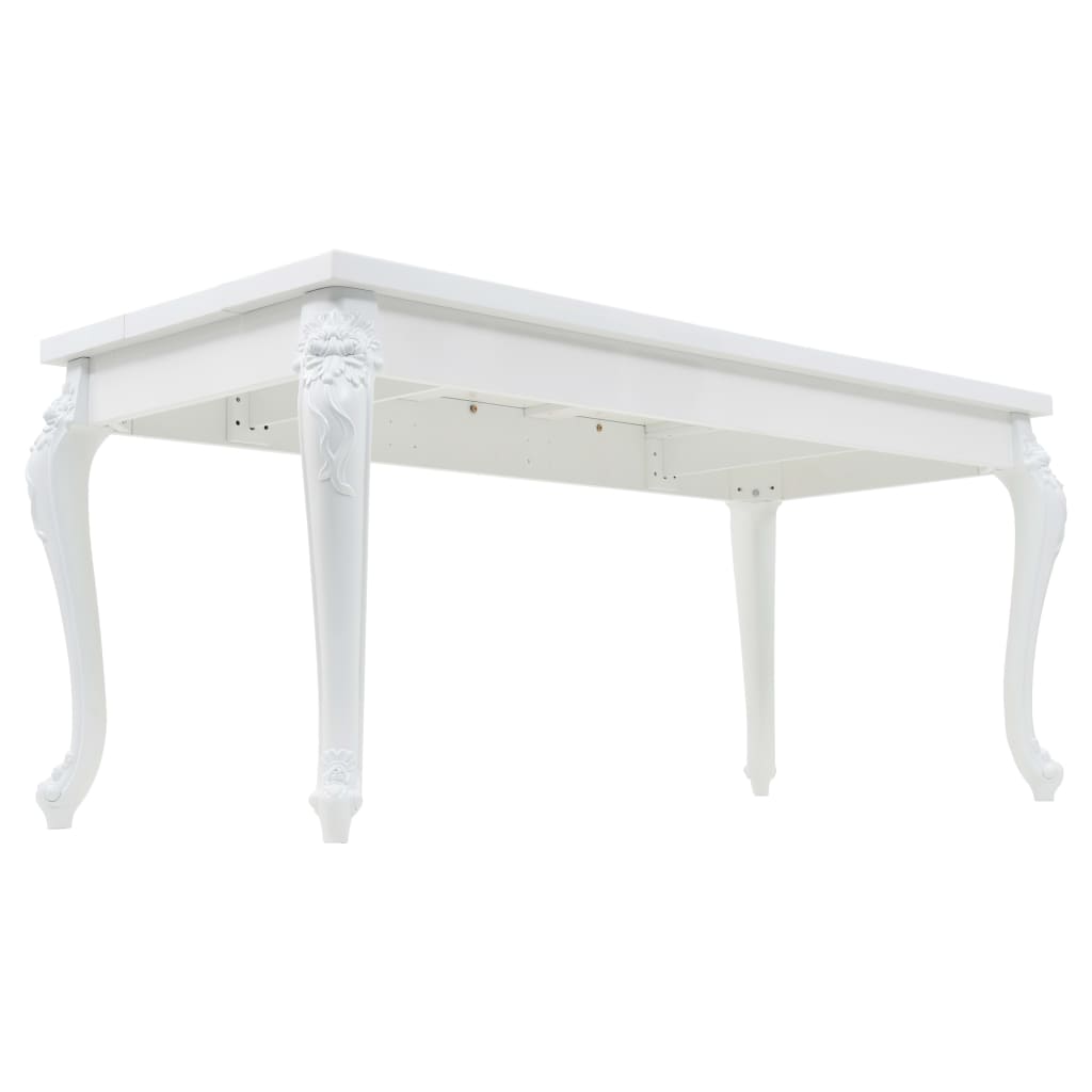 Mesa de comedor blanco brillante 179x89x81 cm