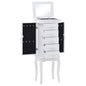 White Freestanding Jewelry Armoire