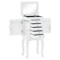 White Freestanding Jewelry Armoire